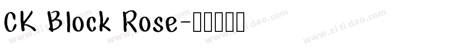 CK Block Rose字体转换